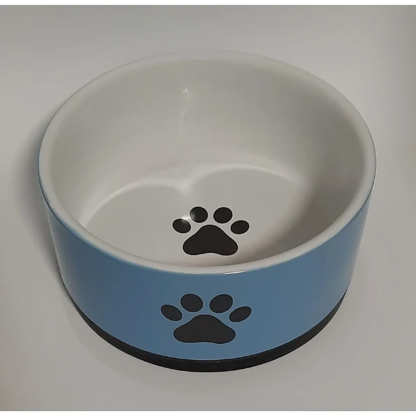 Keramik Napf "PAW" blau-weiß 1,1l Freßnapf, Trinknapf