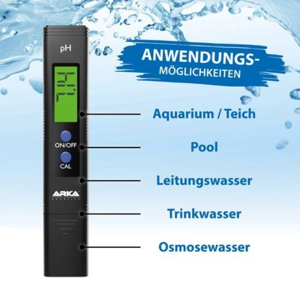 ARKA pH-Messgerät, Messbereich 0.00-14,00 pH