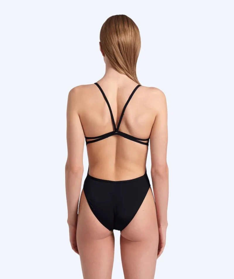 Arena Badeanzug für Damen - Solid Lace Back - Schwarz