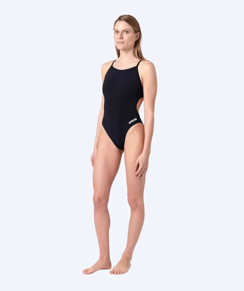 Arena Badeanzug für Damen - Solid Lace Back - Schwarz
