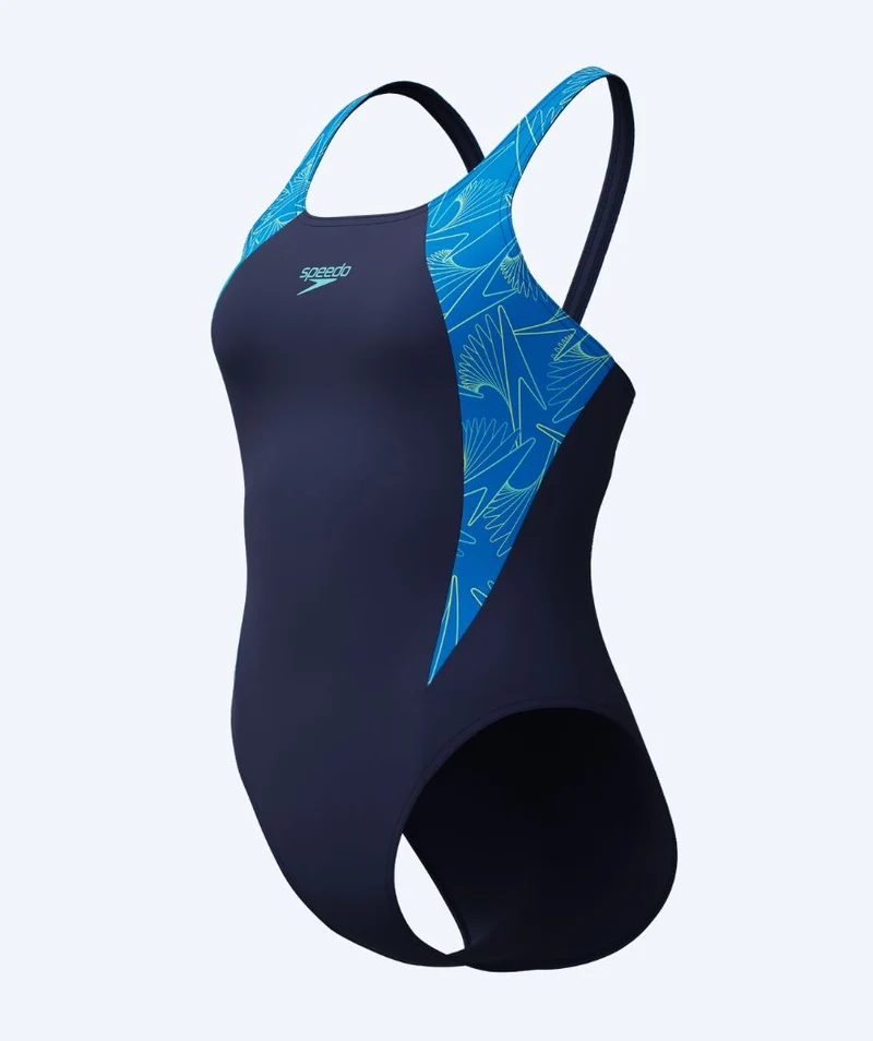 Speedo Badeanzug für Damen - Hyperboom Splice Muscleback - Dunkelblau/Hellblau
