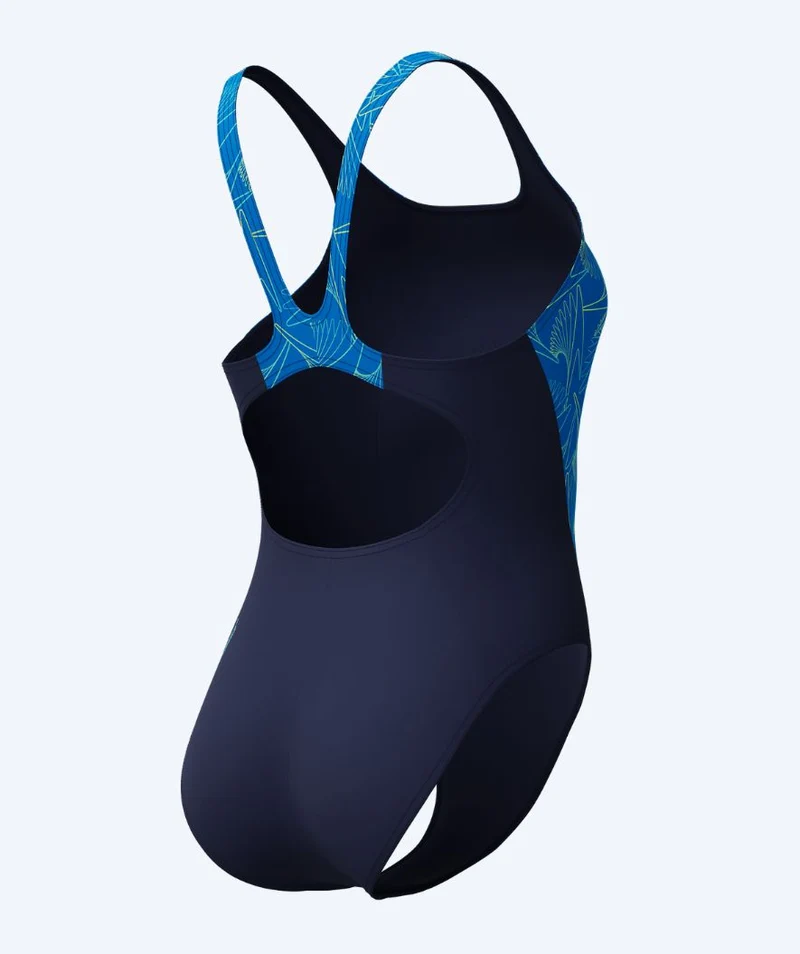 Speedo Badeanzug für Damen - Hyperboom Splice Muscleback - Dunkelblau/Hellblau