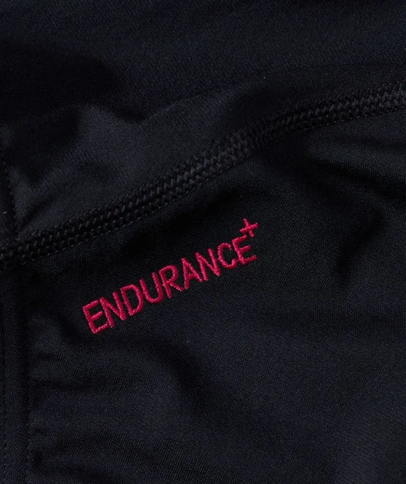 Speedo Badeanzug für Damen - Placement Laneback - Schwarz/Rot