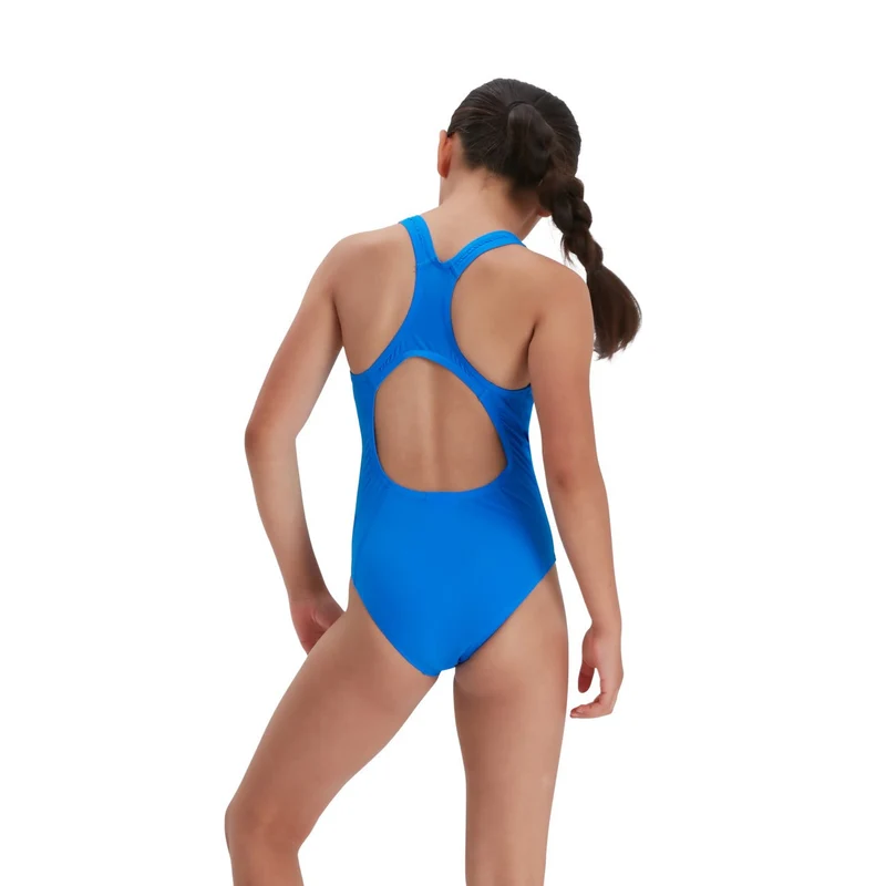 Speedo Eco Junior Girls Essential Endurance+ Medalist Swimsuit - Blue