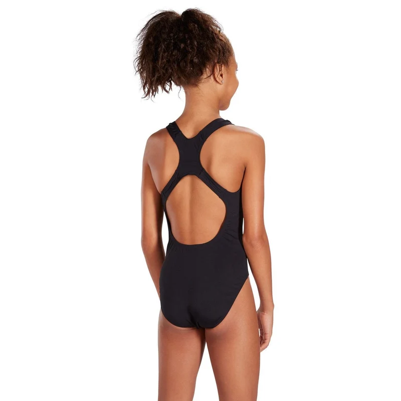Speedo Junior Medalist One Piece Girls Swimsuit - Black