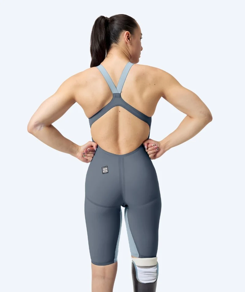 Speedo Wettkampf Badeanzug für Damen - LZR Pure Valor 2.0 - Grau/Gelb