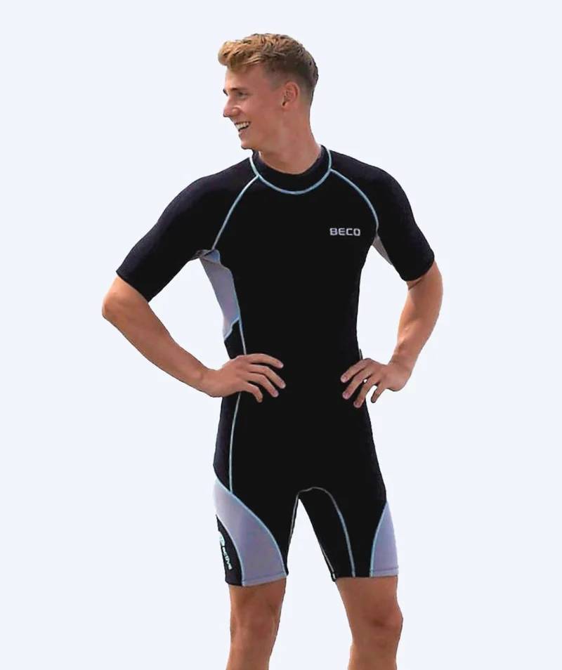 Beco Neoprenanzug für Herren - Neoprene Shorty - Schwarz/Grau