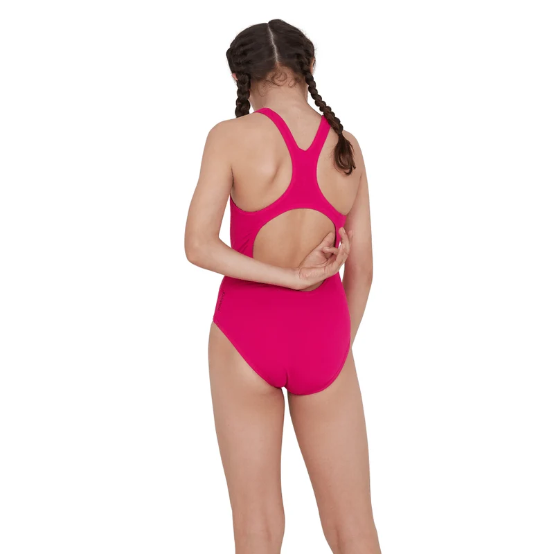 Speedo Junior Girls Essential Endurance+ Medalist Swimsuit - Pink