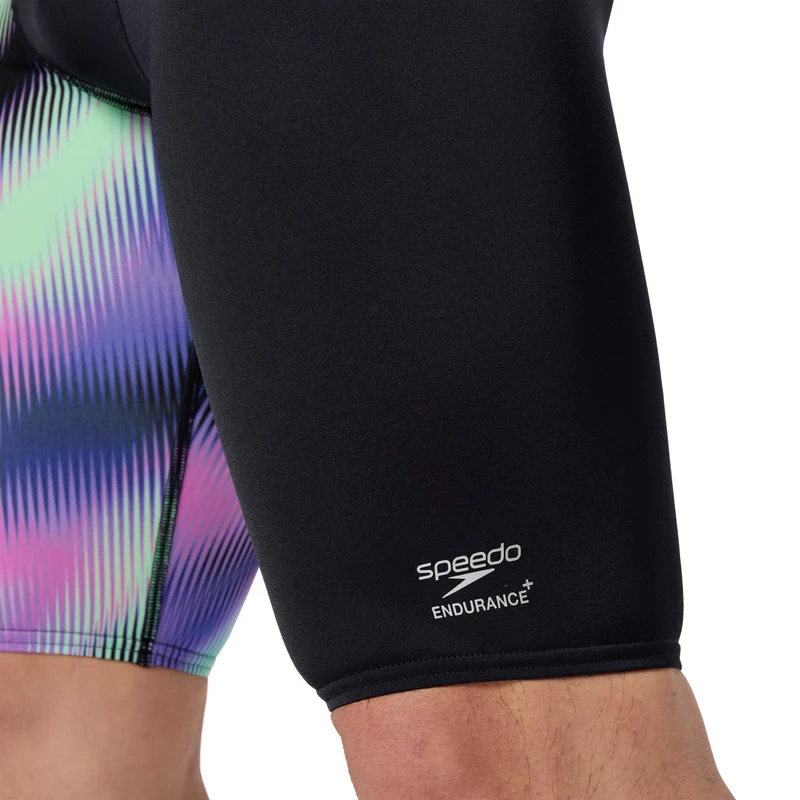 Speedo Men's Club Training Printed Jammer - Black/Purple