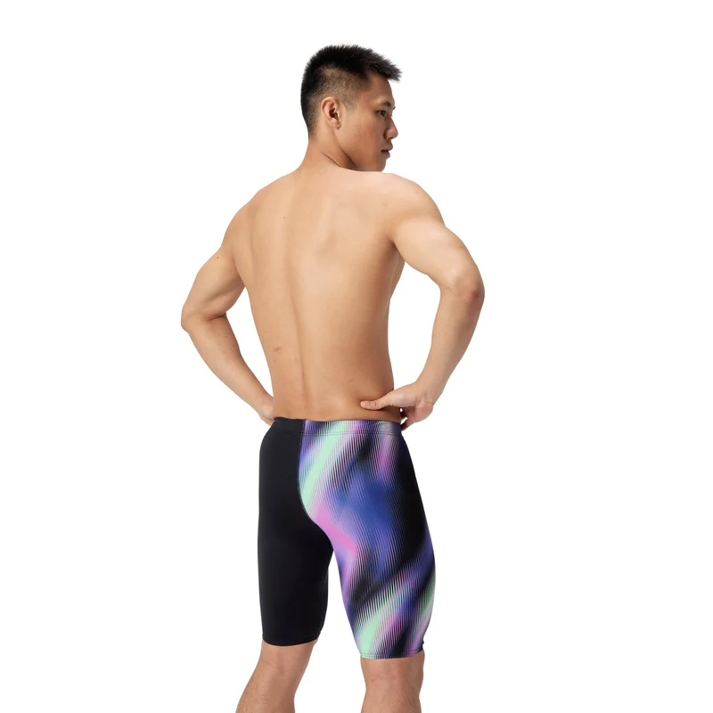 Speedo Men's Club Training Printed Jammer - Black/Purple