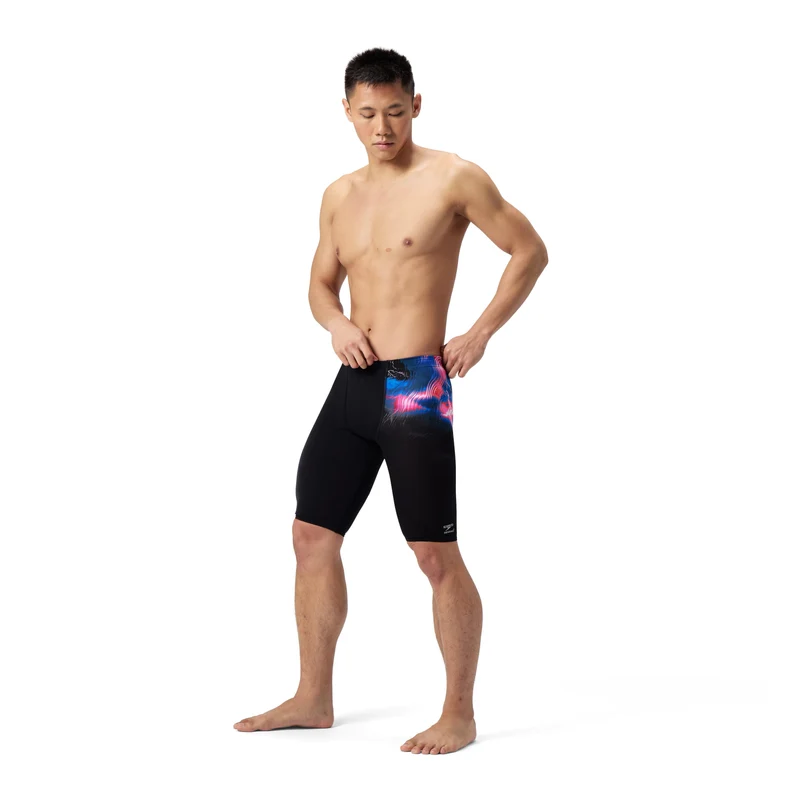 Speedo Men's Club Training Printed Jammer - Black