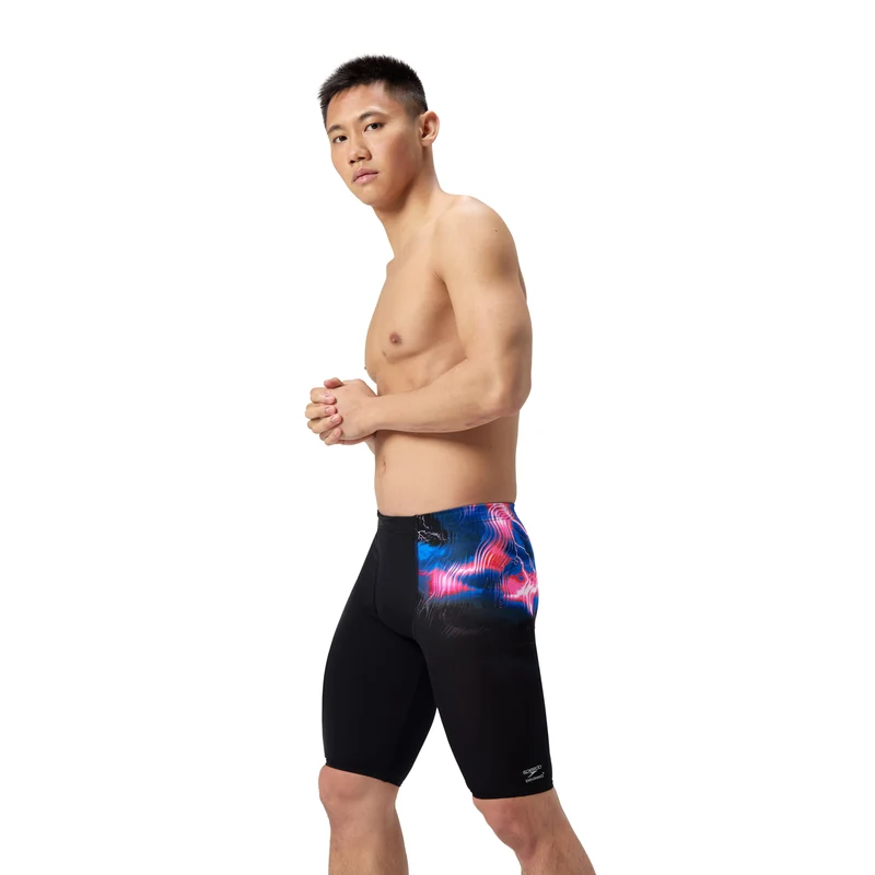 Speedo Men's Club Training Printed Jammer - Black
