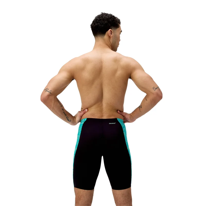 Speedo Men's Hyperboom Panel Jammer - Black/Turquoise