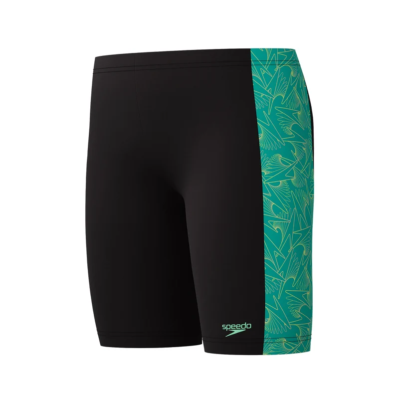Speedo Junior Boys HyperBoom Panel Jammer - Black/Green
