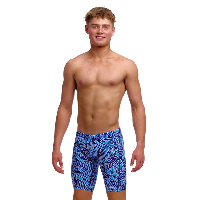 Funky Trunks Blue Bits Boy's Training Jammers