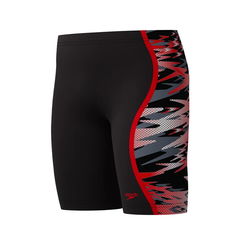 Speedo Hyperboom Splice Boy's Jammer - Black/Red