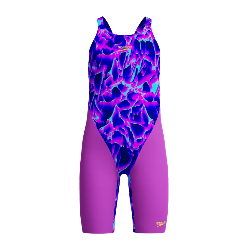 Speedo Endurance+ Max Junior Girls Kneeskin - Purple/Pink
