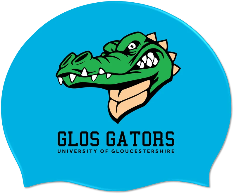 Gloucester Gators Silicone Swimming Cap - Sky Blue