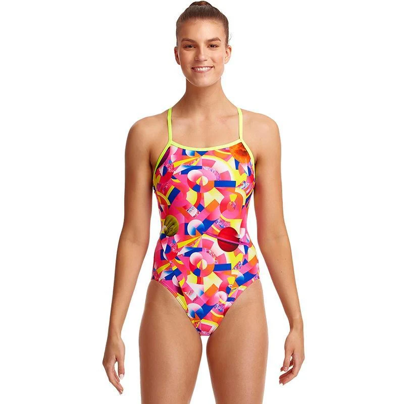 Funkita Pink Pluto Ladies Single Strap Swimsuit