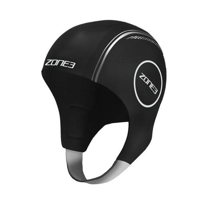 Zone3 Neoprene Swim Cap - Black Silver