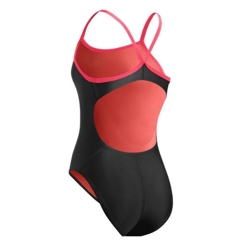 Nike Big Swoosh Women's Swimsuit - Black Pink