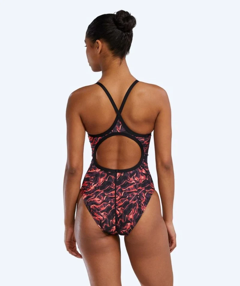 TYR Badeanzug für Damen - Durafast Energia Diamondfit - Rot/Schwarz