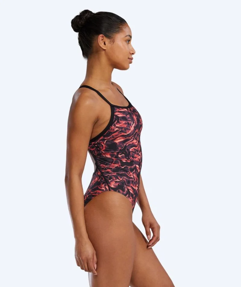 TYR Badeanzug für Damen - Durafast Energia Diamondfit - Rot/Schwarz
