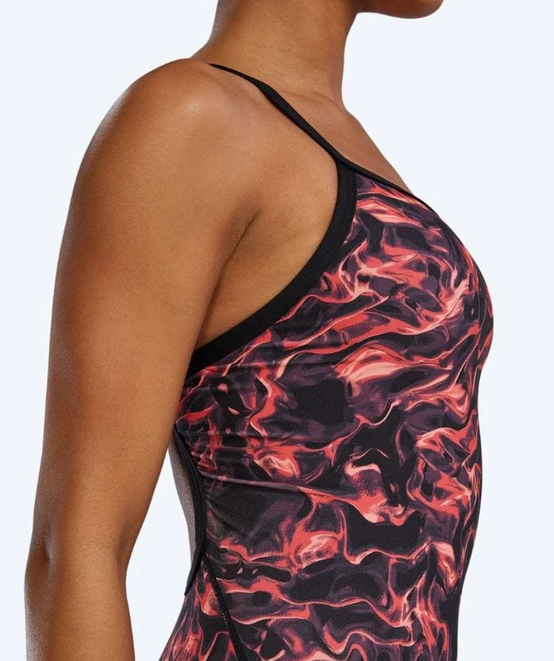 TYR Badeanzug für Damen - Durafast Energia Diamondfit - Rot/Schwarz