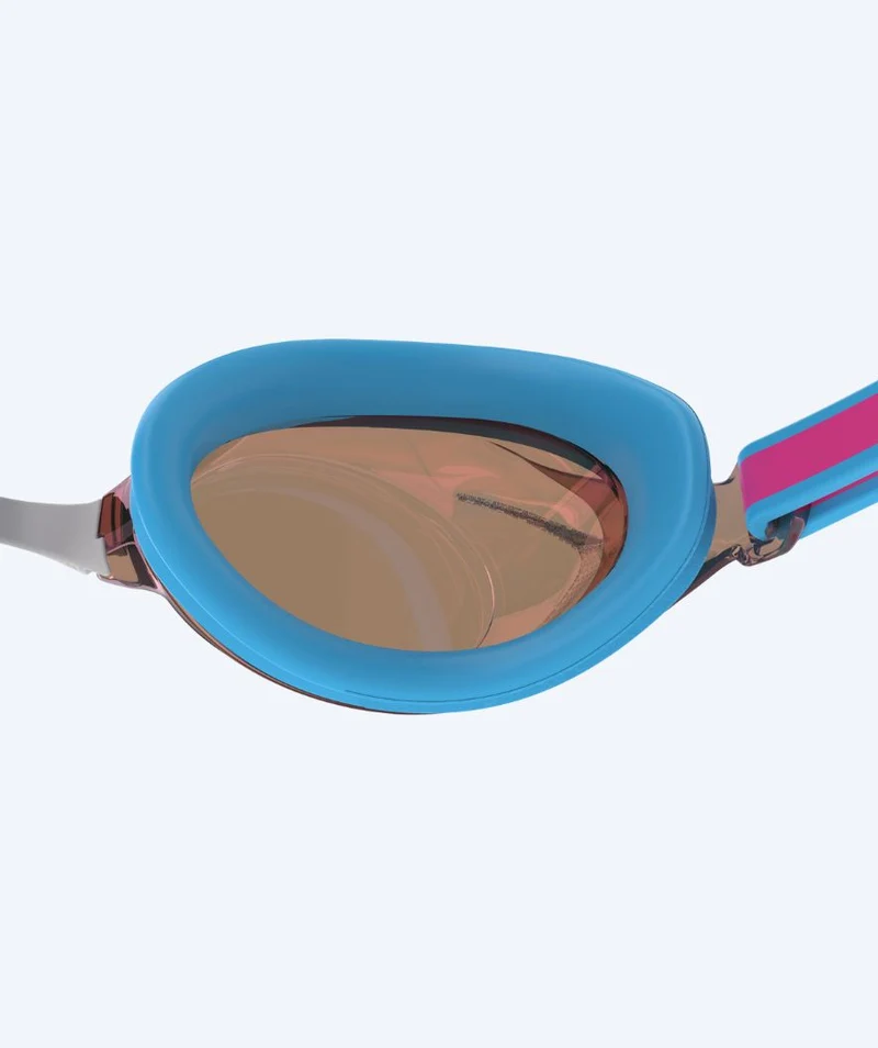 Speedo Wettkampf Schwimmbrille für Kinder (6-14) - Vanquisher 3.0 Mirrored - Hellrosa/Bronze