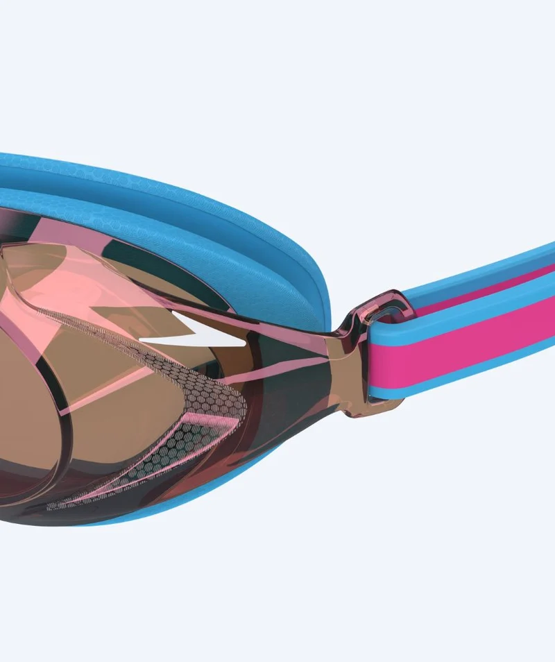 Speedo Wettkampf Schwimmbrille für Kinder (6-14) - Vanquisher 3.0 Mirrored - Hellrosa/Bronze