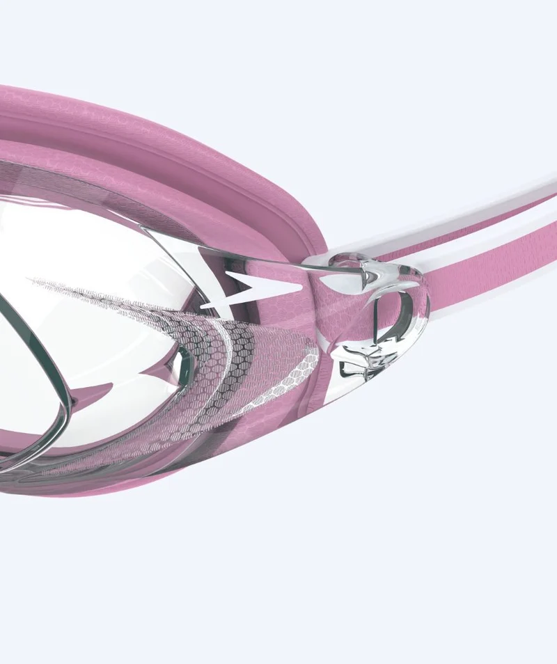 Speedo Elite Schwimmbrillen für Damen - Vanquisher 3.0 - Hellrosa/Klar