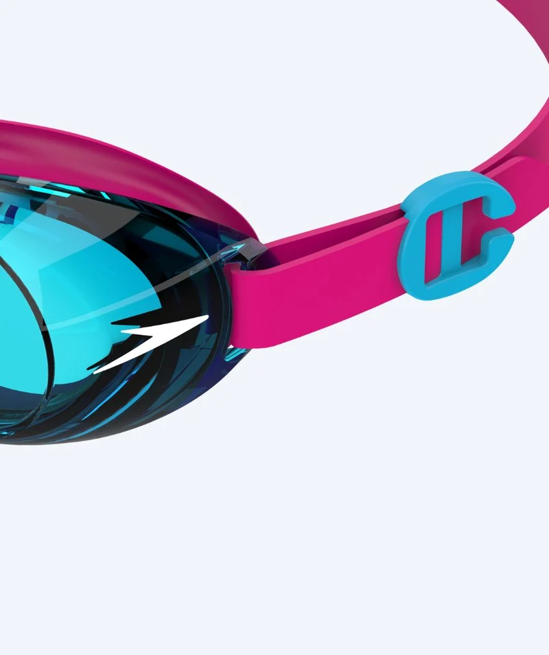 Speedo Schwimmbrille für Kinder (6-14) - Jet 2.0 - Hellrosa/Blau