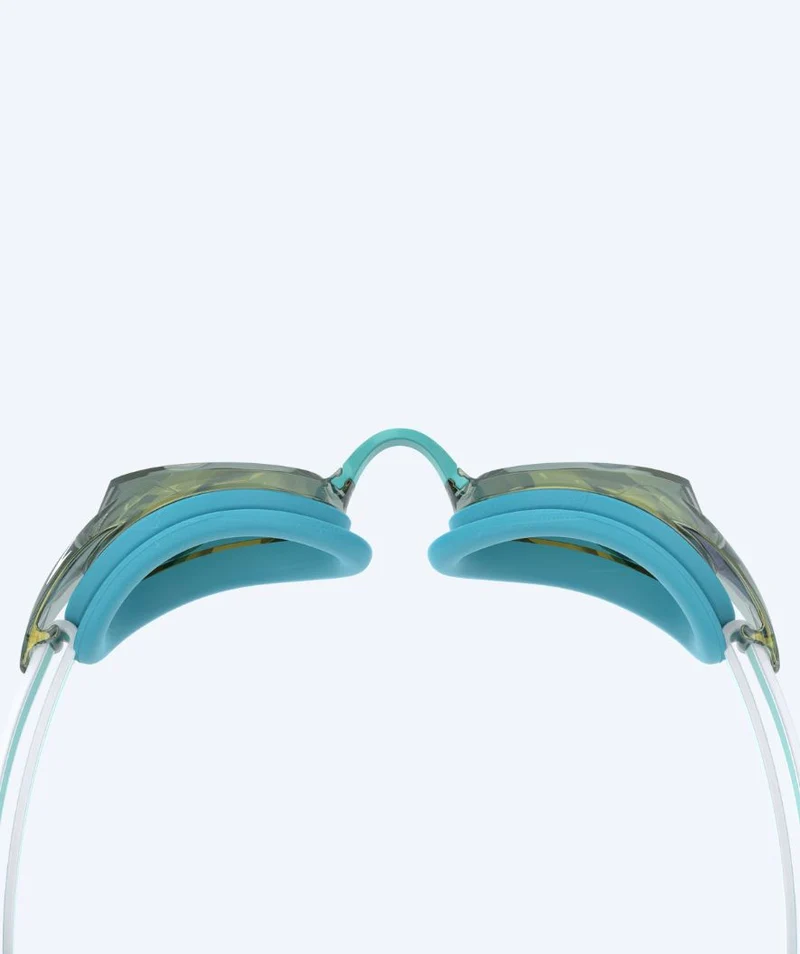 Speedo Elite Schwimmbrillen für Damen - Vanquisher 3.0 Mirrored - Türkis/Gold