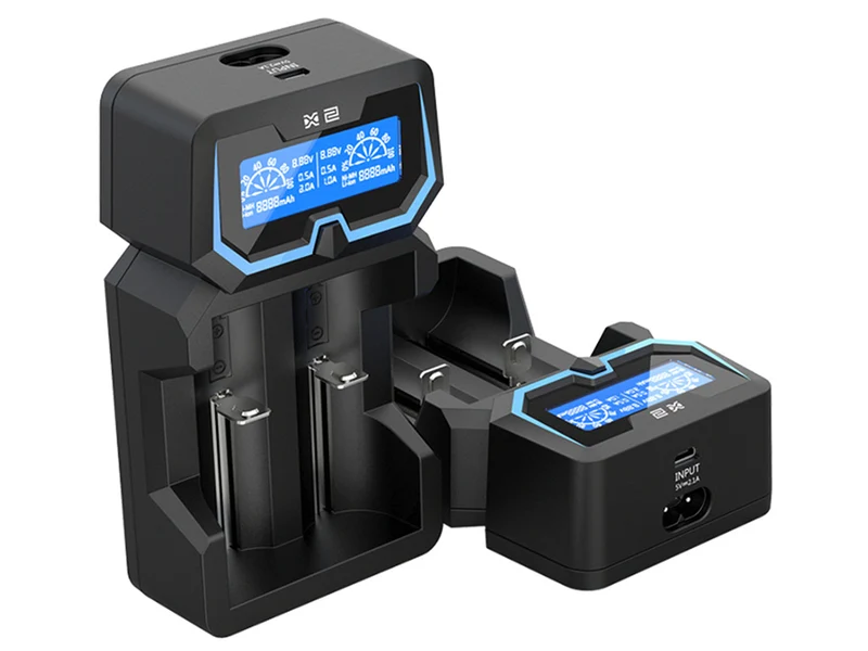 Xtar X2 Ladegerät für Lithium Ionen 3,6-3,7V und Ni/MH 1,2V Akkus