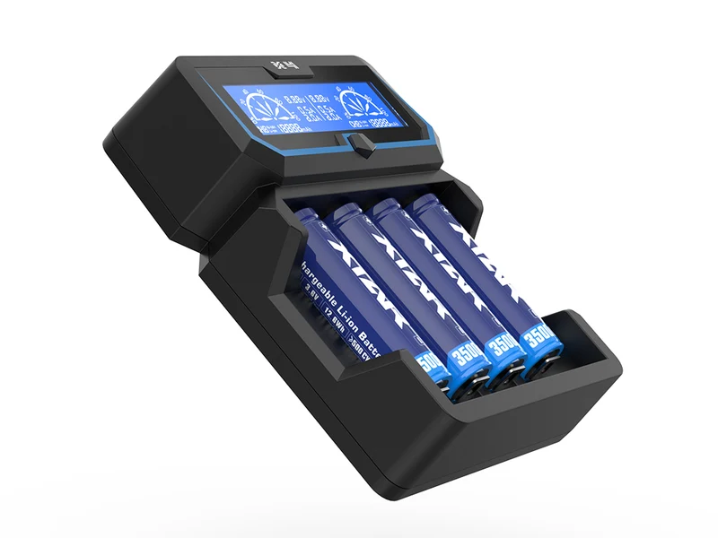 Xtar X4 Vier-Schacht Ladegerät für Lithium Ionen und Ni/MH Akkus