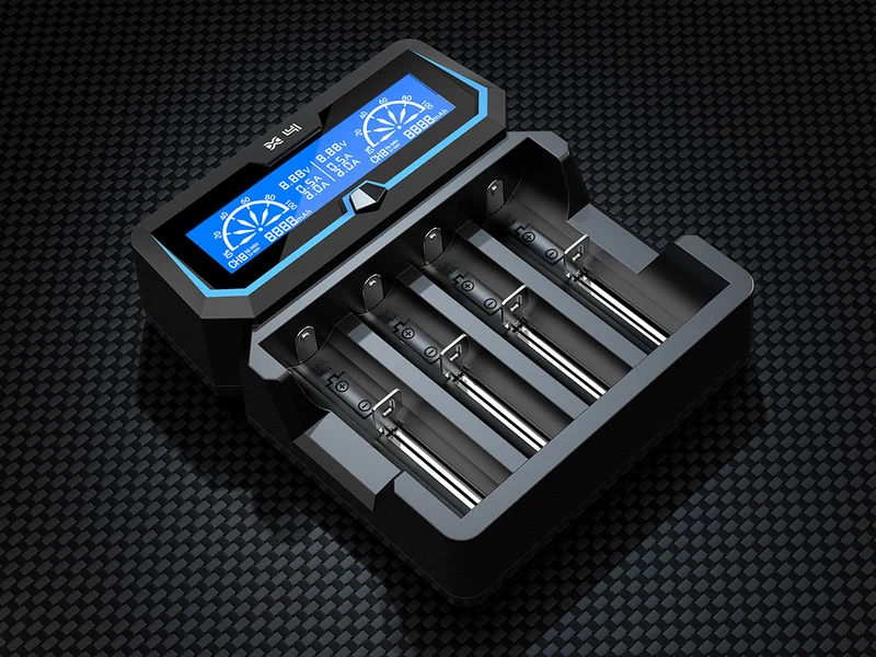 Xtar X4 Vier-Schacht Ladegerät für Lithium Ionen und Ni/MH Akkus