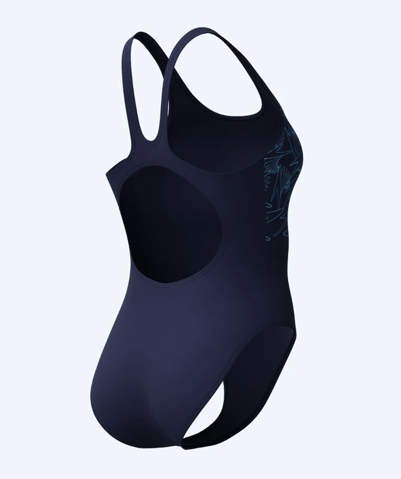 Speedo Badeanzug für Damen - Hyperboom Placement Muscleback - Dunkelblau/Hellblau