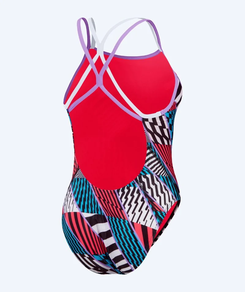 Speedo Badeanzug für Damen - Allover Digital Starback - Rot/Blau