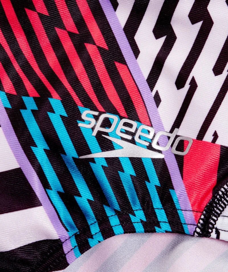 Speedo Badeanzug für Damen - Allover Digital Starback - Rot/Blau
