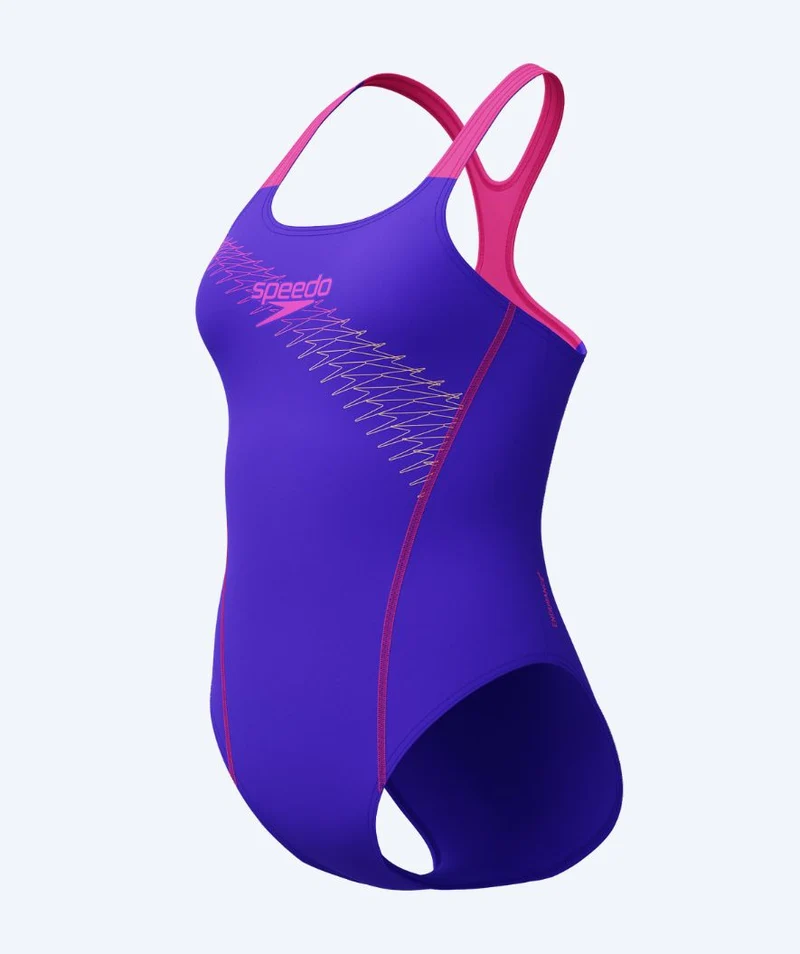 Speedo Badeanzug für Damen - Medley Logo - Lila/Rosa