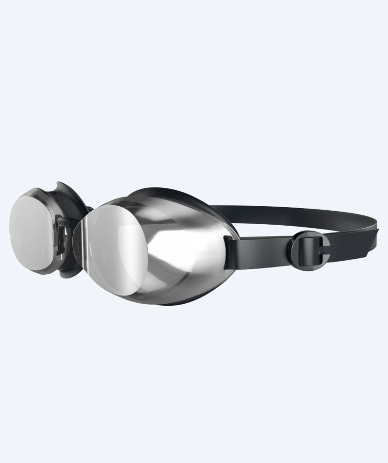Speedo Schwimmbrille für Freizeitschwimmer - Jet 2.0 - Schwarz/Silber (Mirror Scheiben)