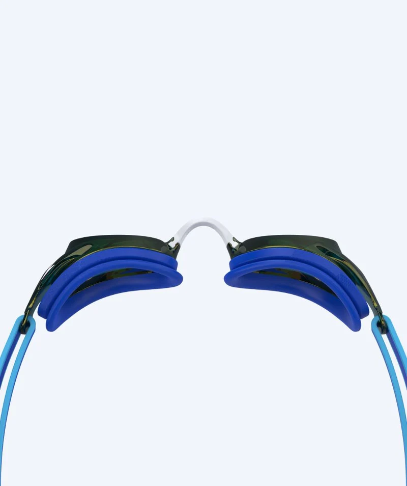 Speedo Wettkampf Schwimmbrille für Kinder (6-14) - Vanquisher 3.0 Mirrored - Blau/Gold