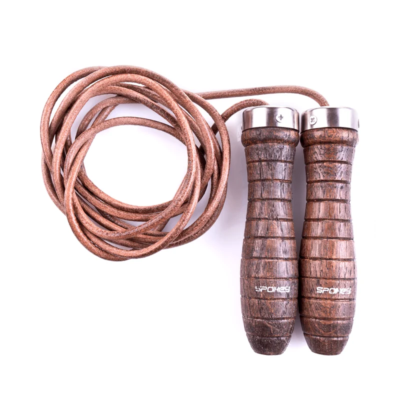 Spokey Quick Skip III Leather Skipping Rope