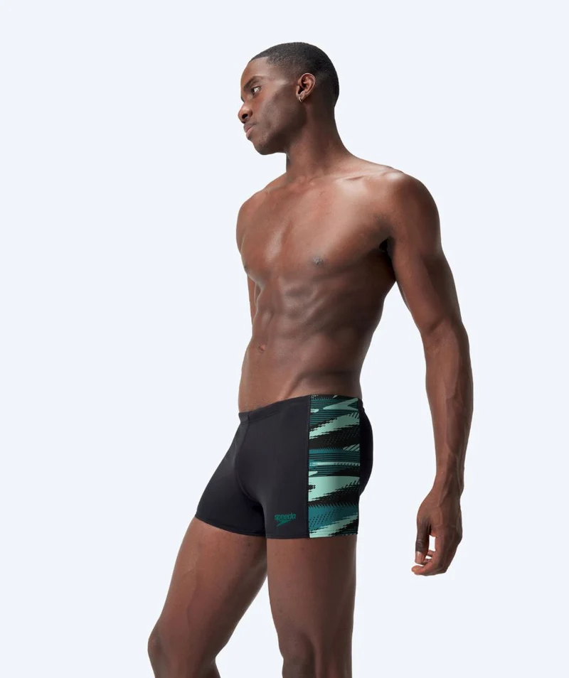 Speedo Aquashorts für Herren - Hyperboom Panel - Schwarz/Türkis