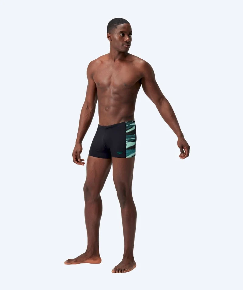 Speedo Aquashorts für Herren - Hyperboom Panel - Schwarz/Türkis
