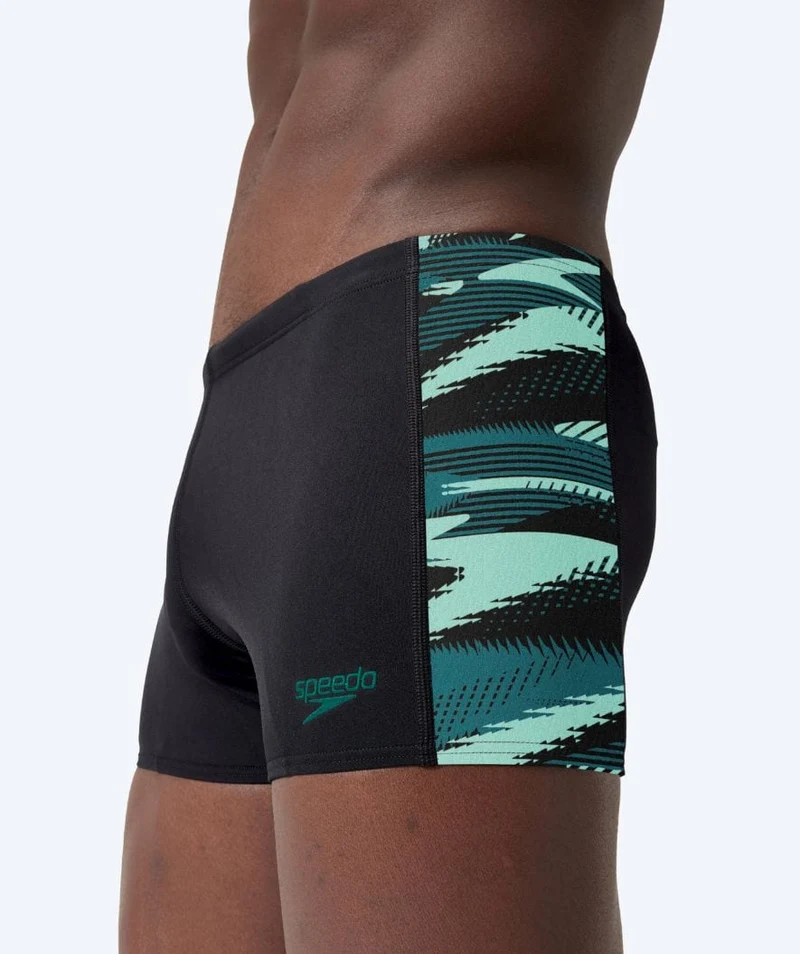 Speedo Aquashorts für Herren - Hyperboom Panel - Schwarz/Türkis