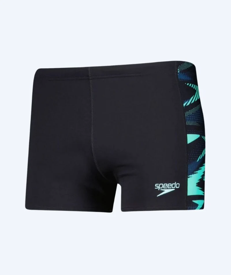 Speedo Aquashorts für Herren - Hyperboom Panel - Schwarz/Türkis