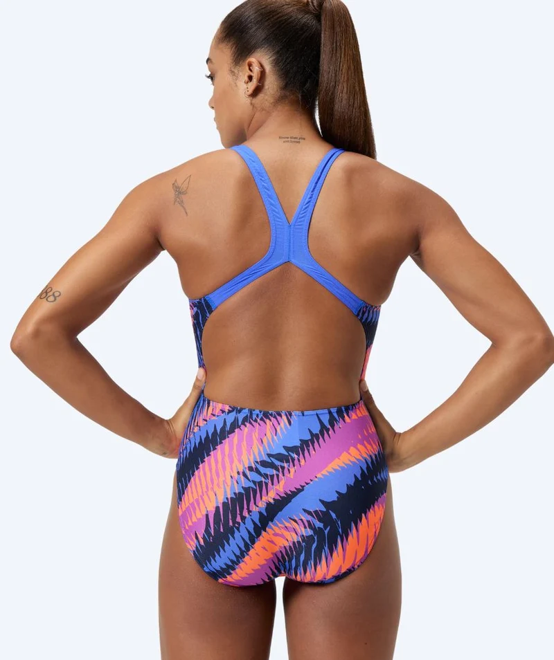 Speedo Badeanzug für Damen - Allover Digital Powerback - Blau/Orange