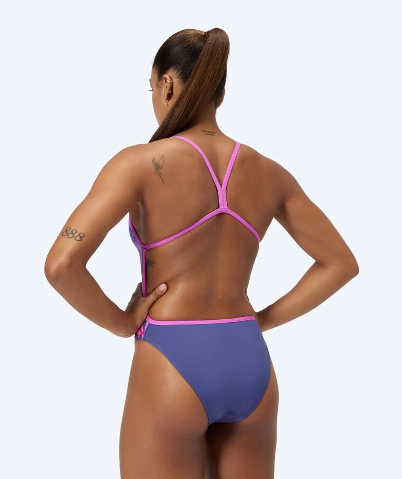Speedo Badeanzug für Damen - Placement Digital V-Back - Lila/Rot