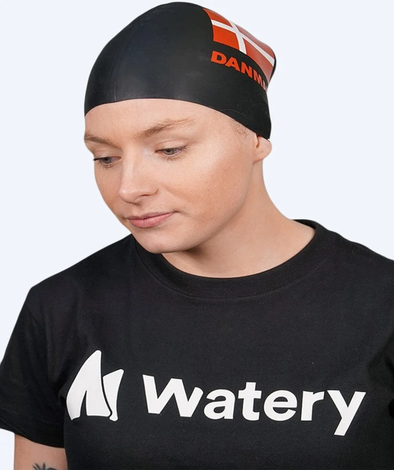 Watery Badekappe - Denmark - Schwarz